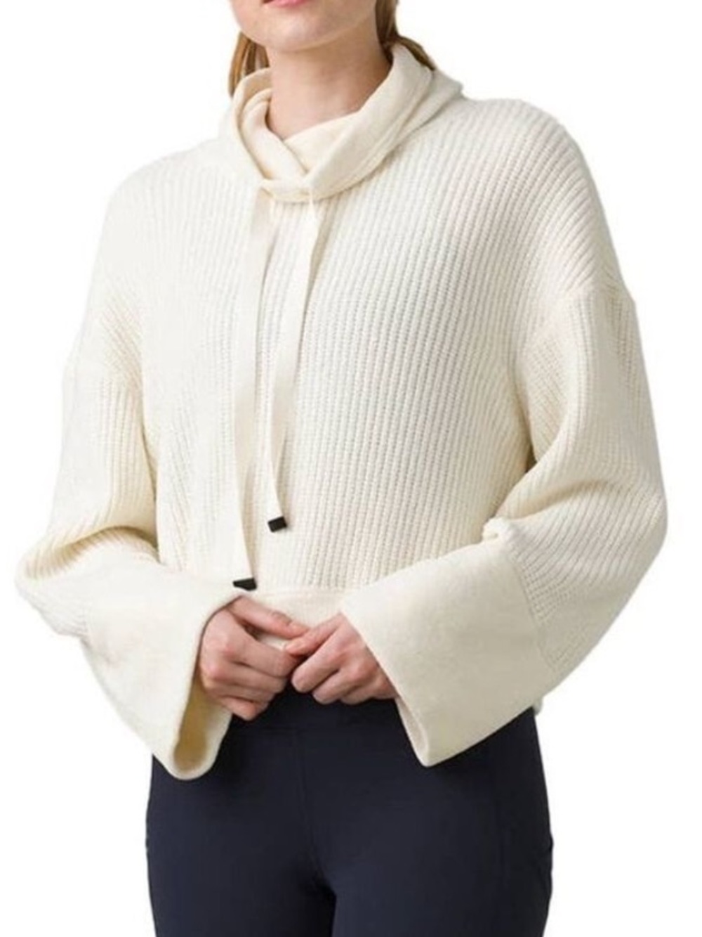Prana Chanavey Funnel Neck Pullover Sweater Chenille New Small Ivory Cream